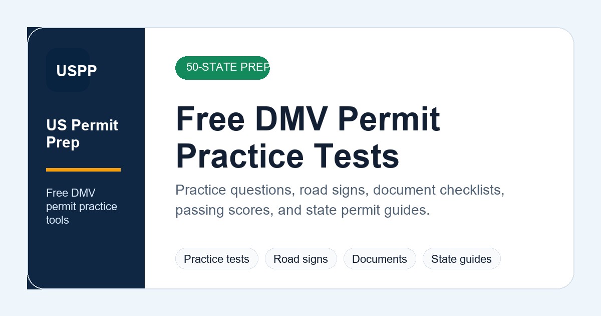 Free DMV Permit Practice Tests by State (2026) – US Permit Prep