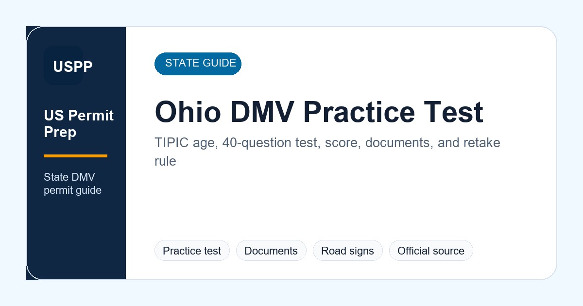 Ohio DMV Permit Practice Test 2026 – US Permit Prep