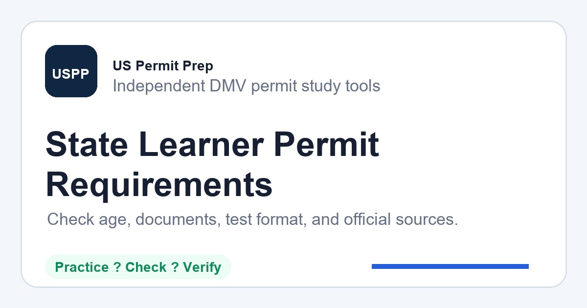 State Learner Permit Requirements (2026) – US Permit Prep
