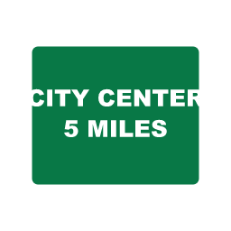 Distance Sign guide road sign