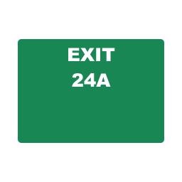 Exit Number Sign guide road sign