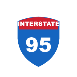 Interstate Route Marker guide road sign