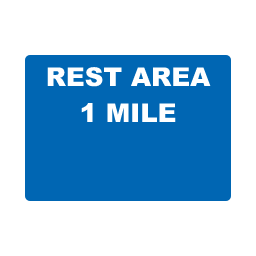 Rest Area Ahead guide road sign