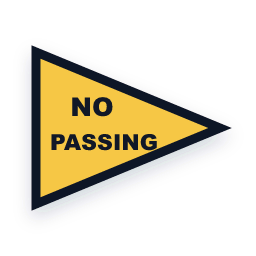 No Passing Zone regulatory road sign