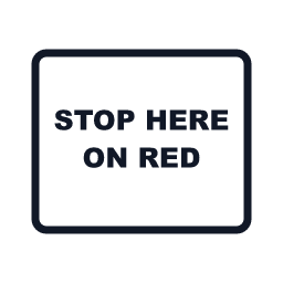 Stop Here on Red regulatory road sign