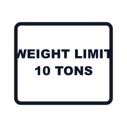 Weight Limit regulatory road sign