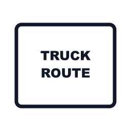 Truck Route regulatory road sign