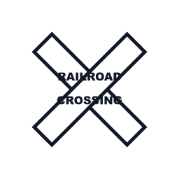 Railroad Crossbuck regulatory road sign