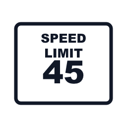 Speed Limit regulatory road sign