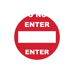 Do Not Enter regulatory road sign