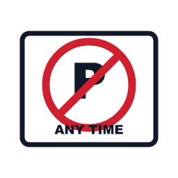 No Parking regulatory road sign