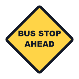 School Speed / School Bus Stop Ahead regulatory road sign