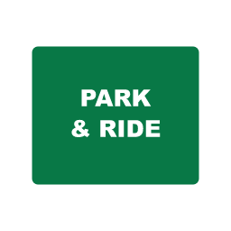 Park and Ride service road sign