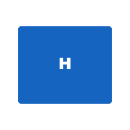 Hospital service road sign
