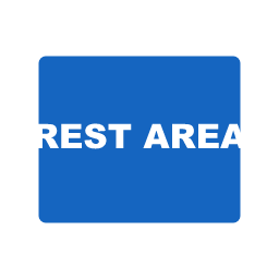 Rest Area service road sign