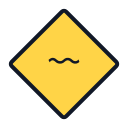 Slippery When Wet warning road sign